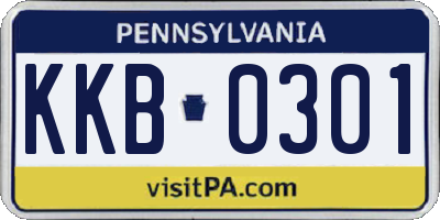PA license plate KKB0301