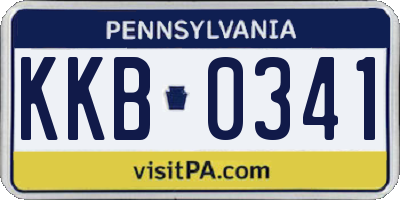 PA license plate KKB0341