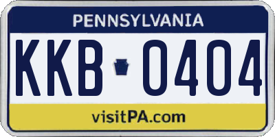 PA license plate KKB0404
