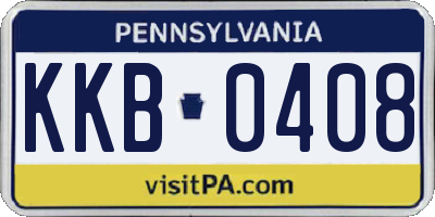PA license plate KKB0408