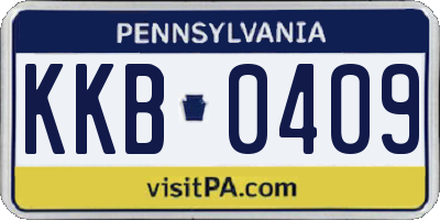 PA license plate KKB0409