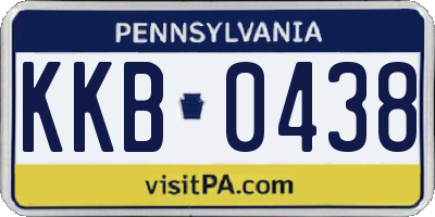 PA license plate KKB0438