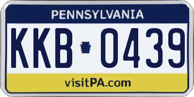 PA license plate KKB0439