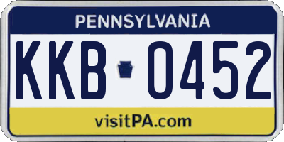 PA license plate KKB0452
