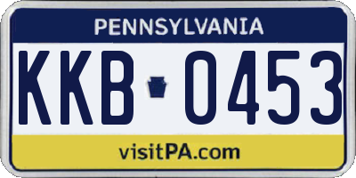 PA license plate KKB0453