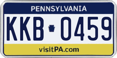 PA license plate KKB0459