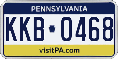 PA license plate KKB0468