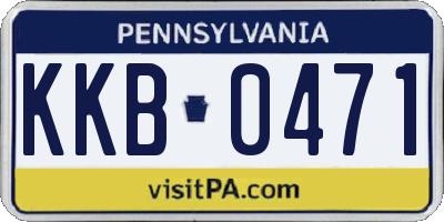 PA license plate KKB0471