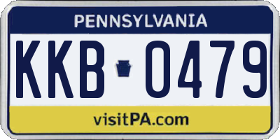 PA license plate KKB0479
