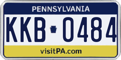 PA license plate KKB0484