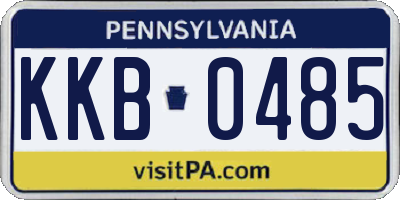 PA license plate KKB0485