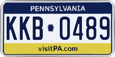 PA license plate KKB0489