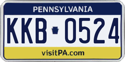 PA license plate KKB0524