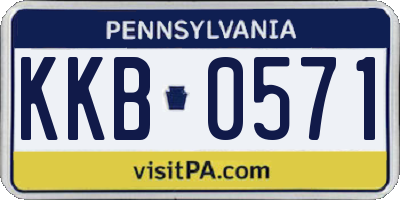 PA license plate KKB0571