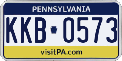 PA license plate KKB0573