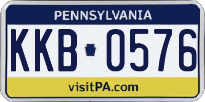 PA license plate KKB0576