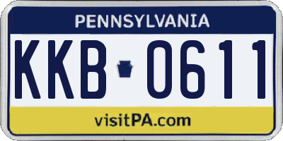 PA license plate KKB0611