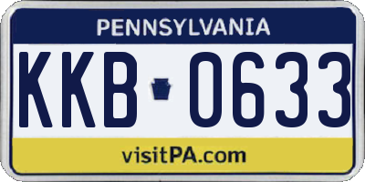 PA license plate KKB0633