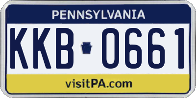 PA license plate KKB0661
