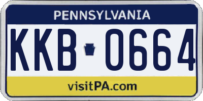 PA license plate KKB0664