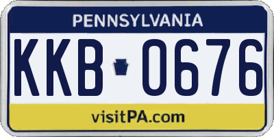 PA license plate KKB0676