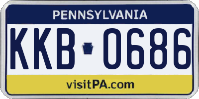 PA license plate KKB0686