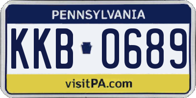 PA license plate KKB0689