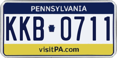 PA license plate KKB0711