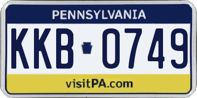 PA license plate KKB0749