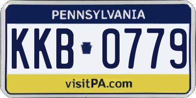 PA license plate KKB0779