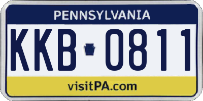 PA license plate KKB0811