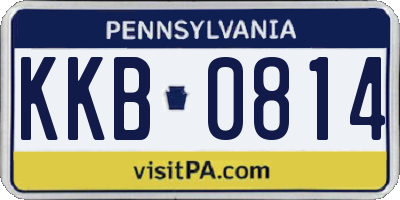 PA license plate KKB0814