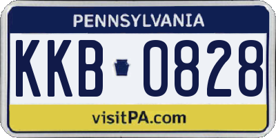 PA license plate KKB0828