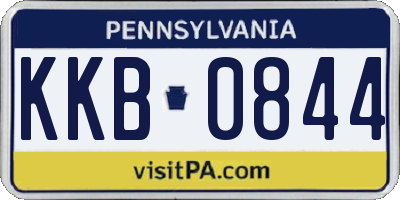 PA license plate KKB0844