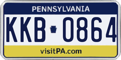 PA license plate KKB0864