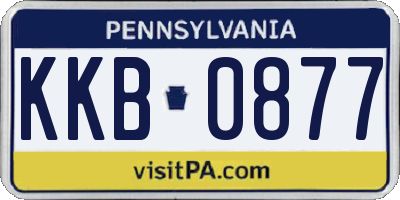 PA license plate KKB0877