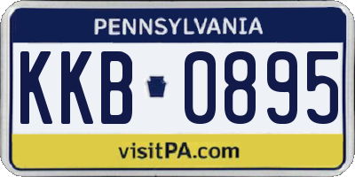 PA license plate KKB0895