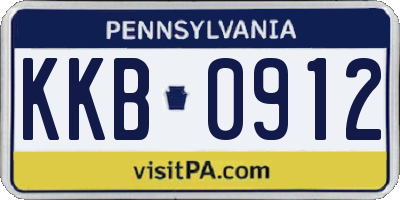 PA license plate KKB0912