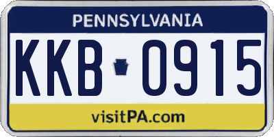 PA license plate KKB0915