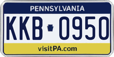 PA license plate KKB0950