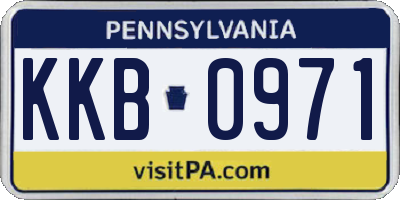 PA license plate KKB0971