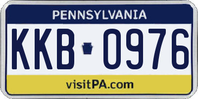 PA license plate KKB0976