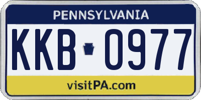 PA license plate KKB0977