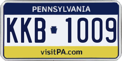 PA license plate KKB1009