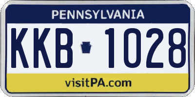 PA license plate KKB1028