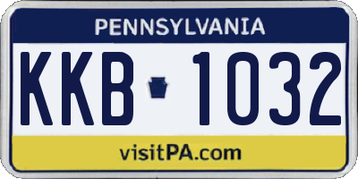 PA license plate KKB1032