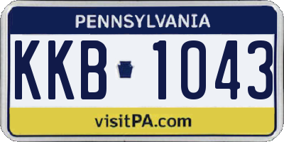 PA license plate KKB1043
