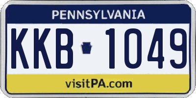 PA license plate KKB1049
