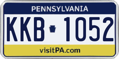 PA license plate KKB1052