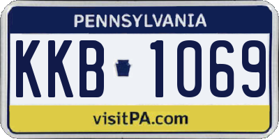 PA license plate KKB1069
